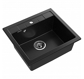 Мойка кухонная GranFest Quadro 561 56 см чёрный