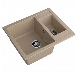 Мойка кухонная GranFest Quadro 610K 61 см песочный