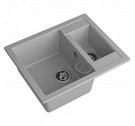 Мойка кухонная GranFest Quadro 610K 61 см серый