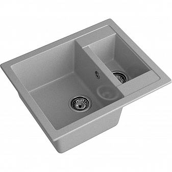 Мойка кухонная GranFest Quadro 610K 61 см серый