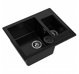 Мойка кухонная GranFest Quadro 610K 61 см чёрный