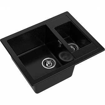 Мойка кухонная GranFest Quadro 610K 61 см чёрный