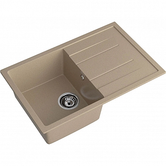Мойка кухонная GranFest Quadro 780L 77 см песочный