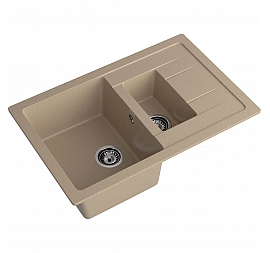 Мойка кухонная GranFest Quadro 775KL 77 см песочный