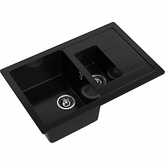 Мойка кухонная GranFest Quadro 775KL 77 чёрный