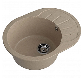 Мойка кухонная GranFest Rondo 580L 58 см песочный