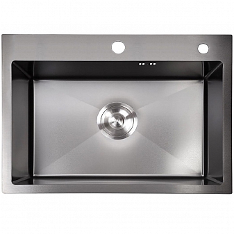 Мойка кухонная Amollet 6548 BL 65 см чёрная