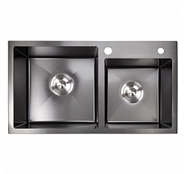 Мойка кухонная Amollet 7848-1.5B GR 78 см графит