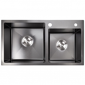 Мойка кухонная Amollet 7848-1.5B GR 78 см графит