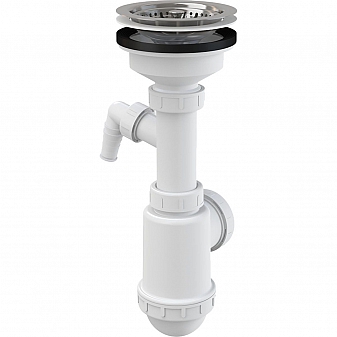 Сифон для кухонной мойки AlcaPlast A446P с отводом для стиральной машины