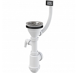 Сифон для кухонной мойки AlcaPlast A447P с отводом для стиральной машины