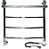Полотенцесушитель электрический Ника Arc ЛД R с полкой 50x50 см 4 перекладины