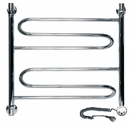 Полотенцесушитель электрический Ника Curve ЛZ R 60x60 см 2 перекладины