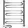 Полотенцесушитель электрический Ника Curve ЛZ L 80x60 см 3 перекладины