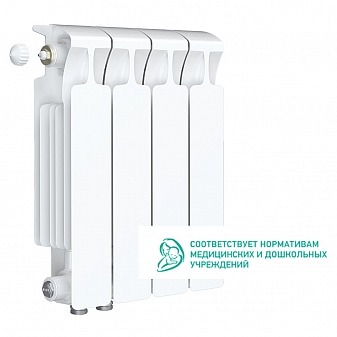Радиатор биметаллический Rifar Monolit Ventil 350 MVL 4 секции