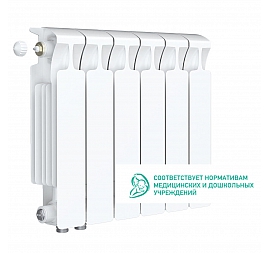 Радиатор биметаллический Rifar Monolit Ventil 350 MVL 6 секций