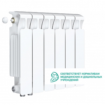 Радиатор биметаллический Rifar Monolit Ventil 350 MVL 6 секций