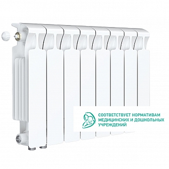 Радиатор биметаллический Rifar Monolit Ventil 350 MVL 8 секций