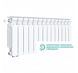 Радиатор биметаллический Rifar Monolit Ventil 350 MVL 14 секций