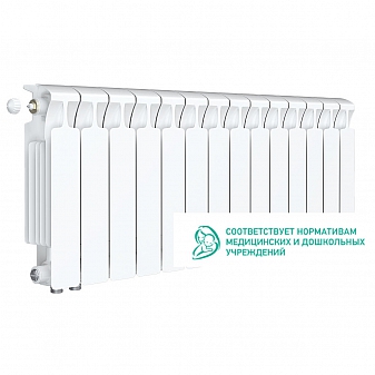 Радиатор биметаллический Rifar Monolit Ventil 350 MVL 14 секций