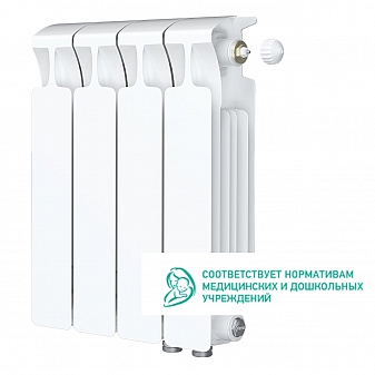 Радиатор биметаллический Rifar Monolit Ventil 350 MVR 4 секции