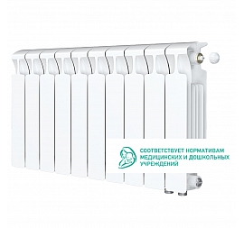 Радиатор биметаллический Rifar Monolit Ventil 350 MVR 10 секций