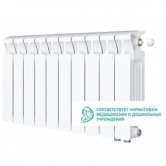Радиатор биметаллический Rifar Monolit Ventil 350 MVR 10 секций