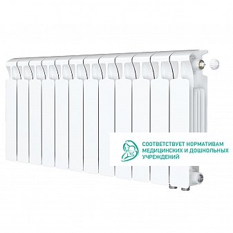 Радиатор биметаллический Rifar Monolit Ventil 350 MVR 12 секций