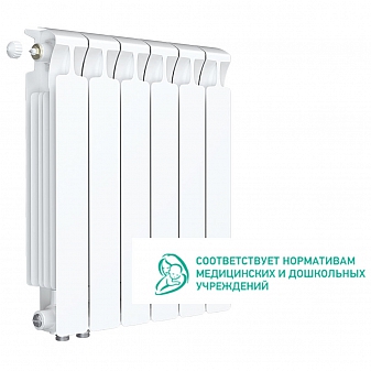 Радиатор биметаллический Rifar Monolit Ventil 500 MVL 6 секций