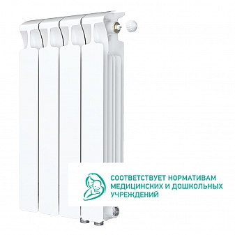 Радиатор биметаллический Rifar Monolit Ventil 500 MVR 4 секции