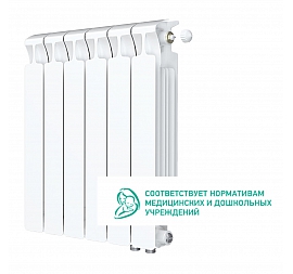 Радиатор биметаллический Rifar Monolit Ventil 500 MVR 6 секций