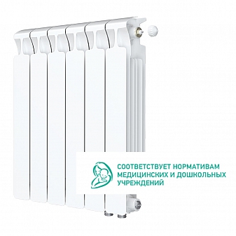 Радиатор биметаллический Rifar Monolit Ventil 500 MVR 6 секций