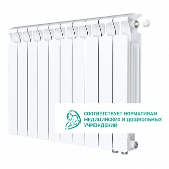 Радиатор биметаллический Rifar Monolit Ventil 500 MVR 10 секций
