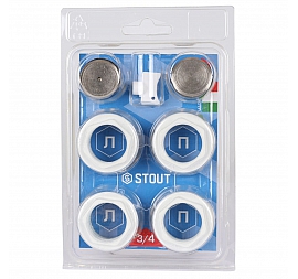 Монтажный комплект для радиаторов отопления Stout 3/4"