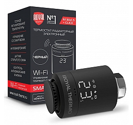 Термостат радиаторный электронный Royal Thermo Smart Heat черный