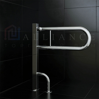 Поручень откидной с креплением к полу Alliance-DV 90х70х20 см