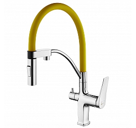 Смеситель для кухни Lemark Comfort LM3074C-Yellow