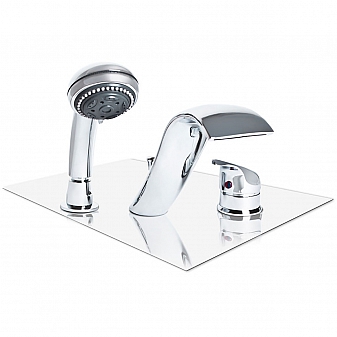 Смеситель на борт ванны 1Marka Cobra на 3 отверстия