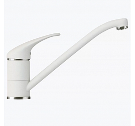 Смеситель для кухни Polygran Низкий белый