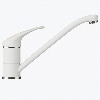 Смеситель для кухни Polygran Низкий белый