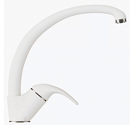 Смеситель для кухни Polygran Высокий белый