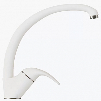 Смеситель для кухни Polygran Высокий белый