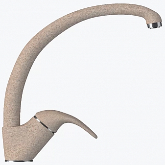 Смеситель для кухни Polygran Высокий песочный