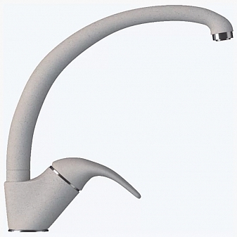 Смеситель для кухни Polygran Высокий серый