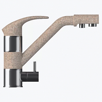 Смеситель для кухни Polygran Дуо песочный