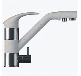 Смеситель для кухни Polygran Дуо серый