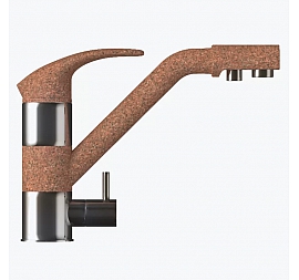 Смеситель для кухни Polygran Дуо терракот