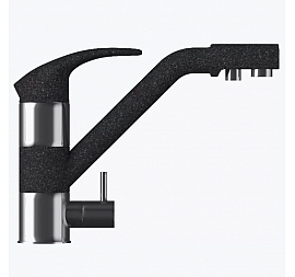 Смеситель для кухни Polygran Дуо черный