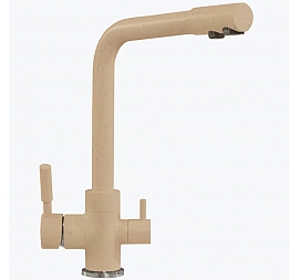 Смеситель для кухни Polygran Высокий Дуо бежевый
