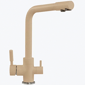 Смеситель для кухни Polygran Высокий Дуо бежевый
